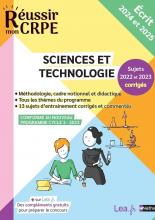 CRPE 2024-2025 Sciences et technologie épreuve écrite d'application + sujets corrigés et ressources en ligne