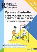 Epreuve d'entretien - Concours 2023 et 2024 - CRPE CAPES CAFCPE CAPEPS - Réussir mon concours d'enseignant - Motivation et projection