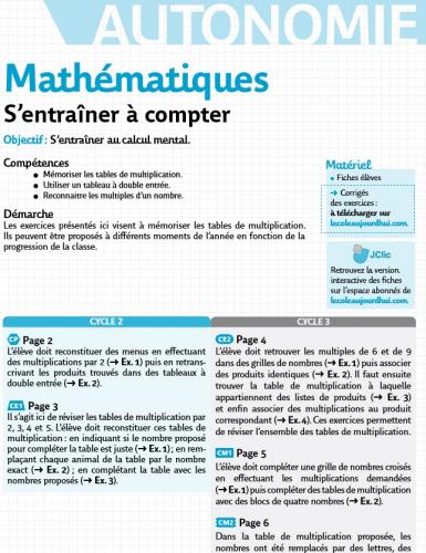 S'entraîner à compter