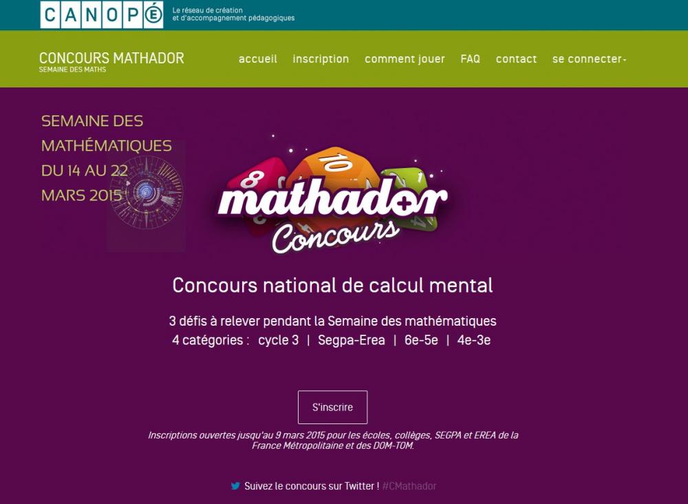 Participez au Concours Mathador