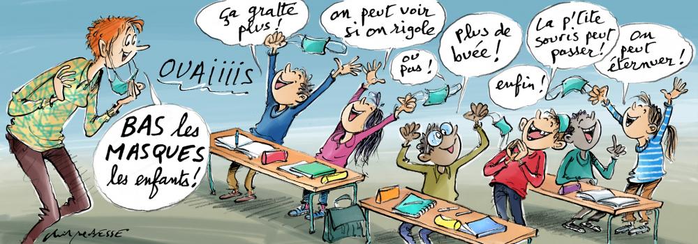 La fin du masque à l'école ! enfants sans masques