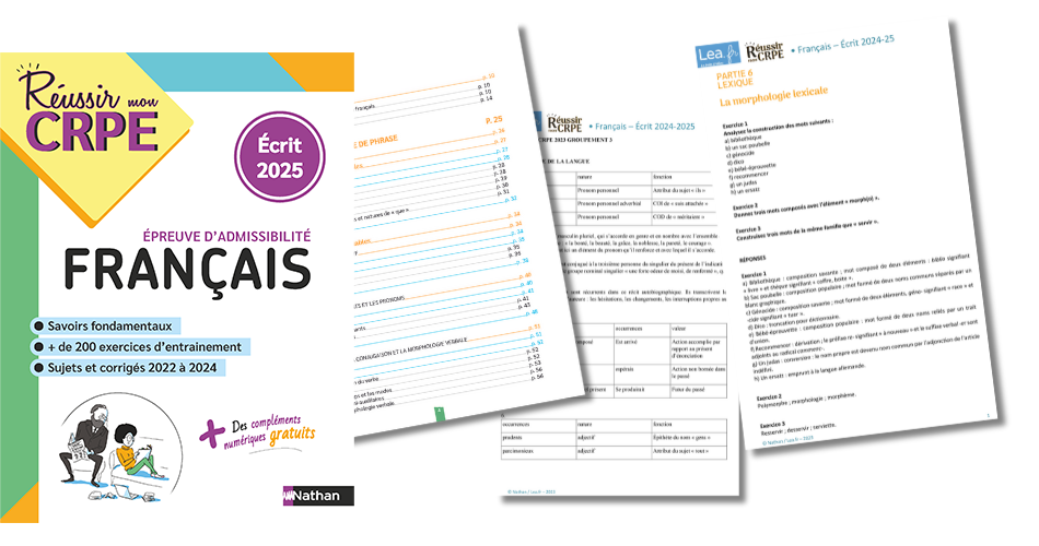 Compléments de l'ouvrage "Français - Écrit 2025" Compléments de l'ouvrage "Français - Écrit 2025"