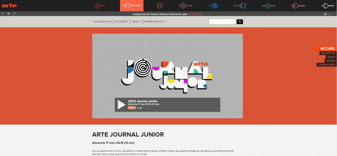 ARTE Journal junior : l'actualité du monde racontée aux enfants de 8 à 12 ans