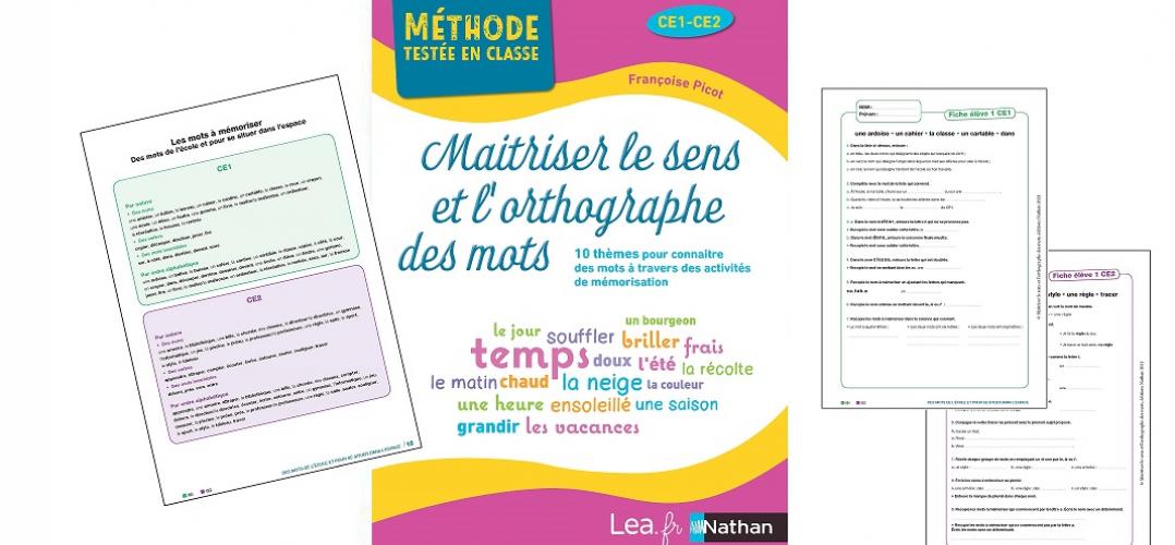 Maitriser le sens et l'orthographe des mots CE1-CE2 - supports de travail