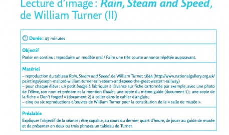 Lecture d’image : Rain, Steam and Speed, de William Turner (II)